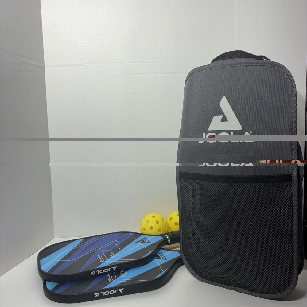 JOOLA Ben Johns Pickleball Paddle Set 2 Paddles 2 Balls Carry Case Blue Black